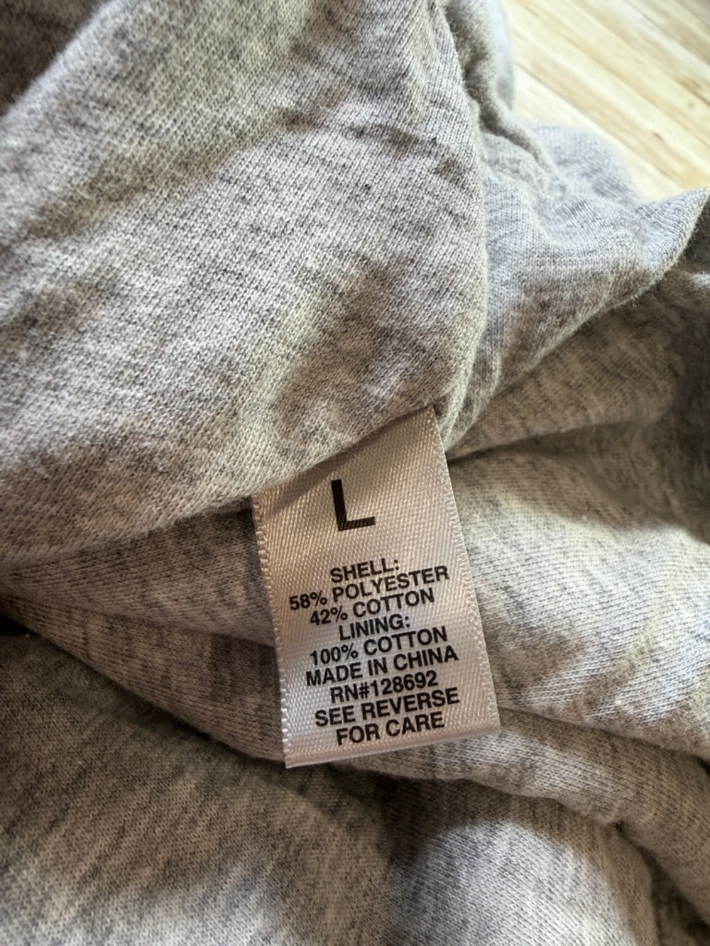 Madden Girl Light Gray Speckled Crewneck Sweatshirt Size L - Picture 7 of 10
